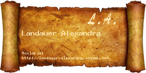 Landauer Alexandra névjegykártya